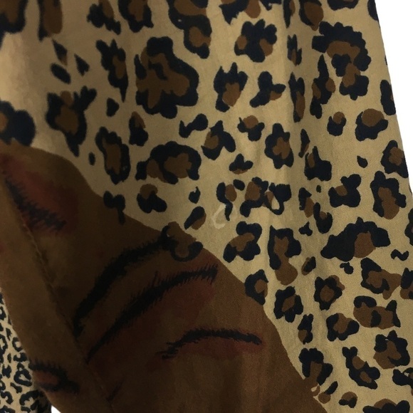 SARA STUDIO Shacket Jacket Animal Print Safari Lightweight Leopard Size Medium - Picture 11 of 12